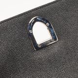 Dior Black Leather Diorama Chain Link Top Handle Bag..