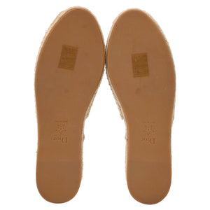 Dior Granville Embroidered Flat Espadrille Mules in White Cotton