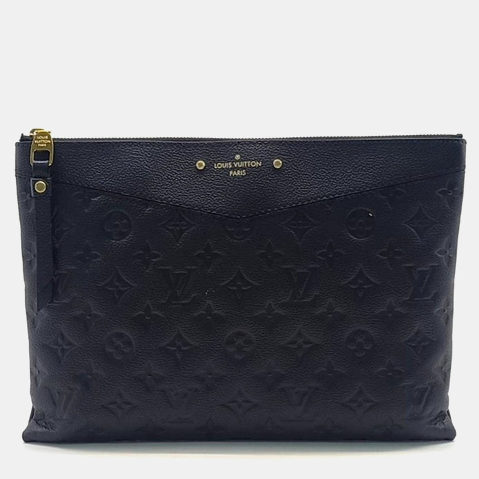 Black Monogram Empriente Leather Daily Clutch Bag