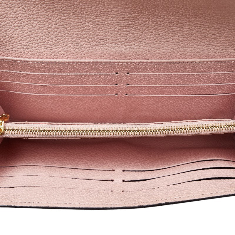 Louis Vuitton Damier Portefolio Clapton Long Wallet N64447 Magnolia Pink Brown PVC Leather  LOUIS VUITTON