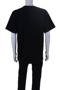 Dior Mens Short Sleeves Pullover Tee Shirt Black Cotton