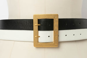 Ceinture en cuir bicolore Chanel