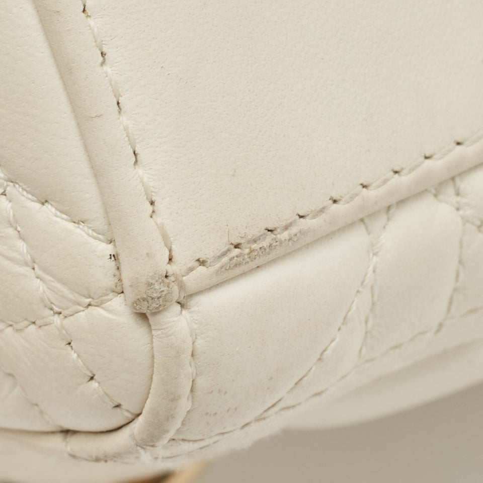 Dior Off White Cannage Leather Medium Lady D-Joy Tote