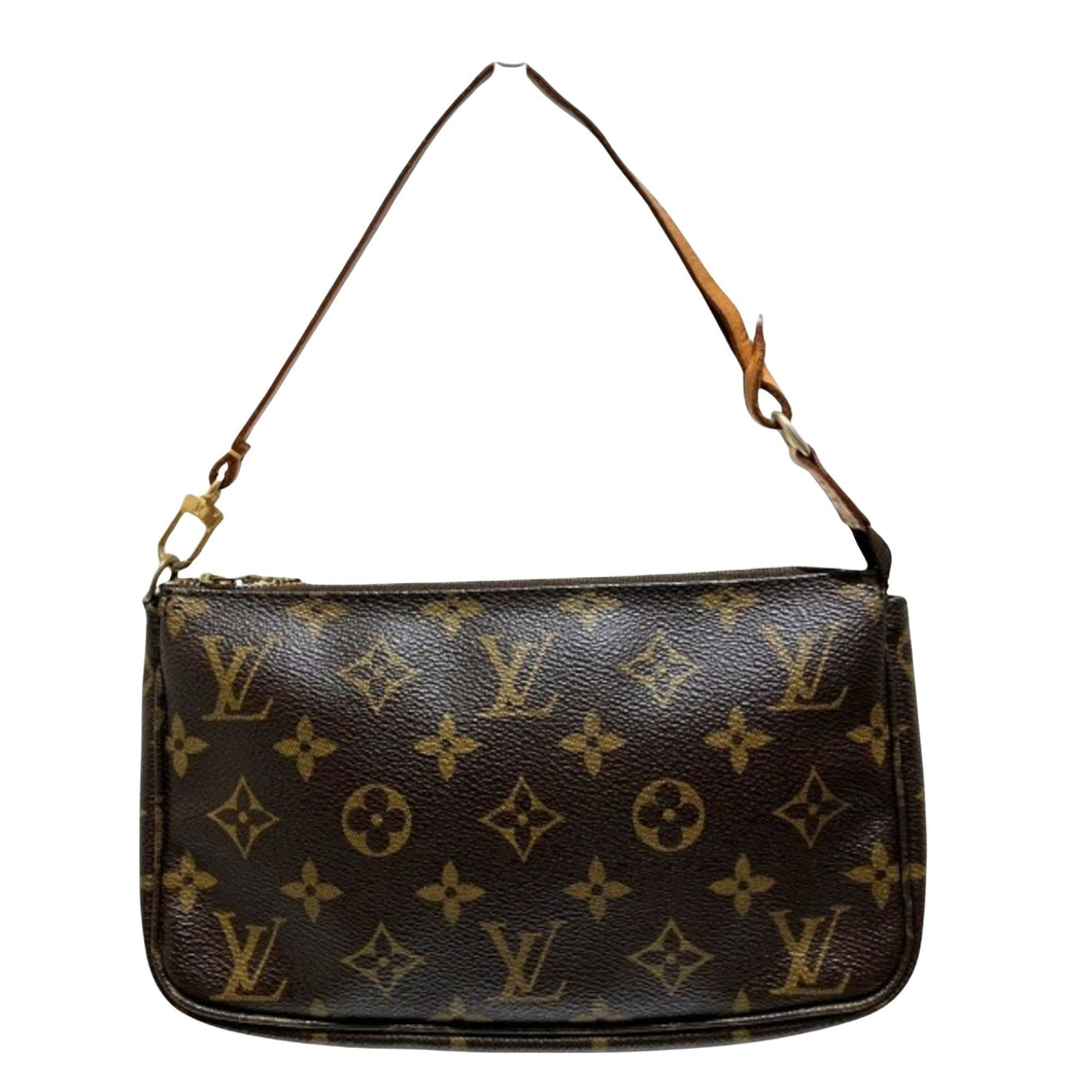 Louis Vuitton Pochette Accessoire  Canvas Clutch Bag