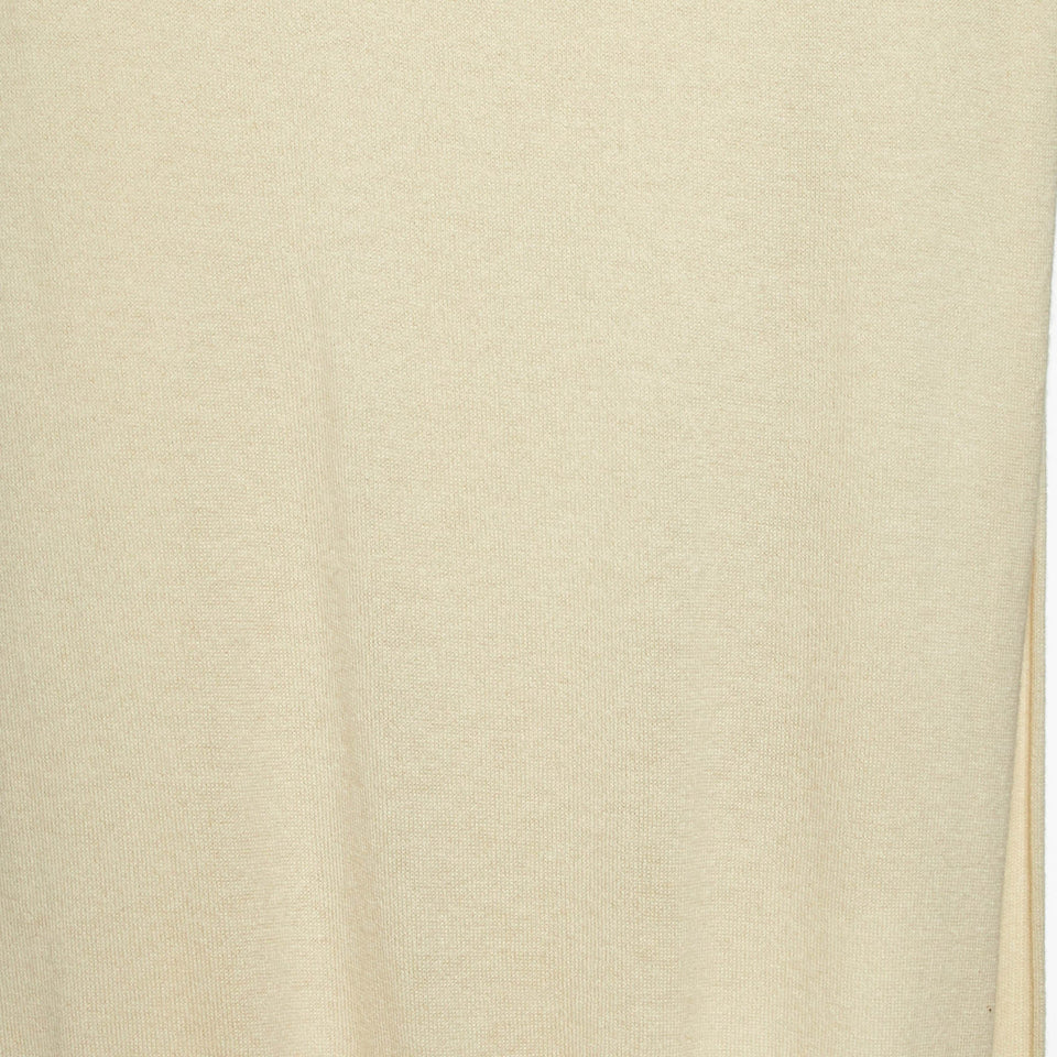 Dior Cream Cashmere Fringed Stole