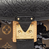 Louis Vuitton Black/monogram Canvas And Leather Limited Edition Fleur De Jais Manege Clutch