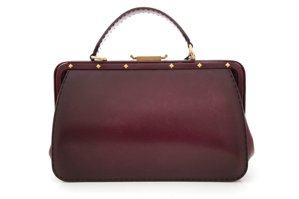Gucci Vintage Maroon & Gold Tom Ford Era Handbag