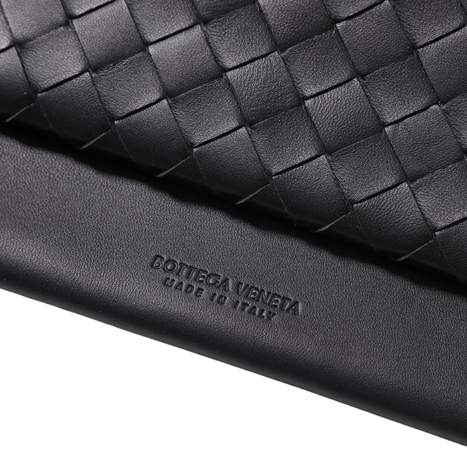 Bottega Veneta 2-Compartment Woven Leather Clutch