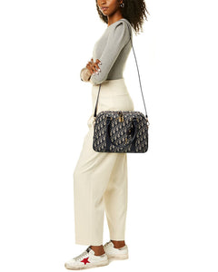 Dior Oblique Canvas & Leather Bowling Bag
