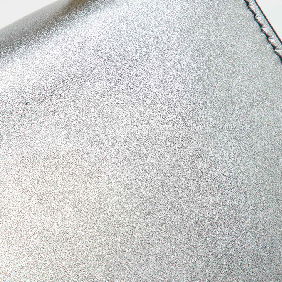 Dior Silver Leather Miss J'adior Chain Flap Bag