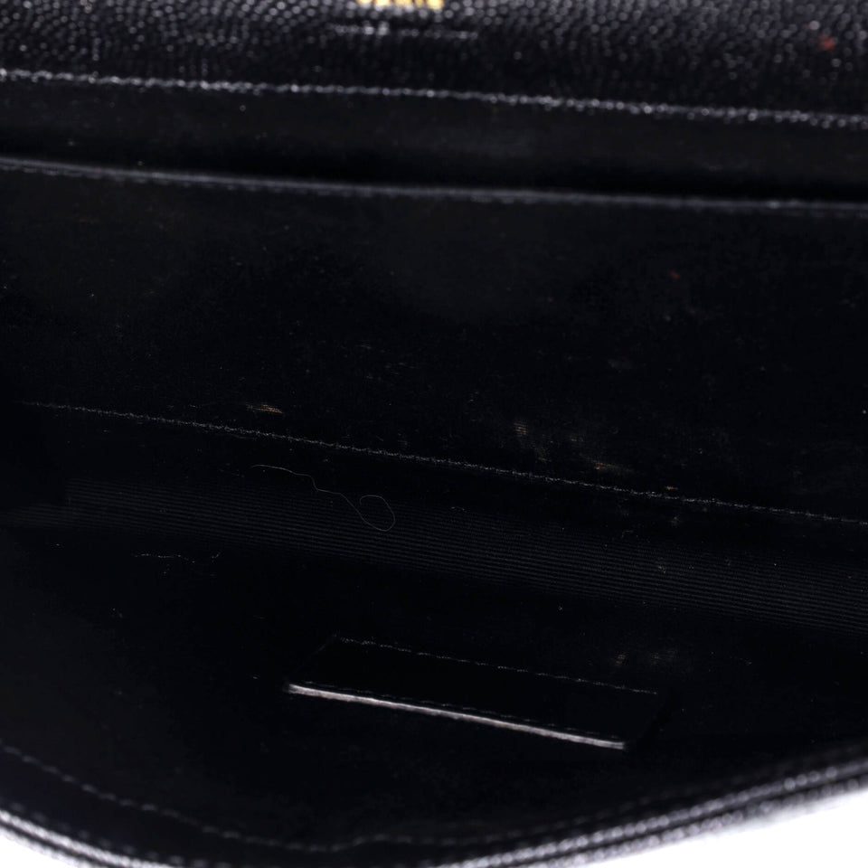 Classic Monogram Envelope Wristlet Clutch Mixed Matelasse Leather