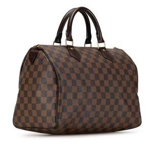 Louis Vuitton Damier Speedy 30 Handbag Mini Boston Bag N41531 Eve Brown PVC Leather  Louis Vuitton