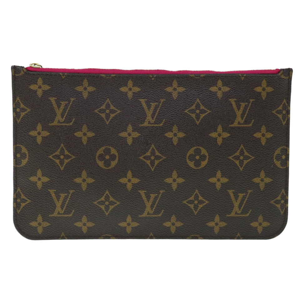 Louis Vuitton Neverfull Pouch  Canvas Clutch Bag