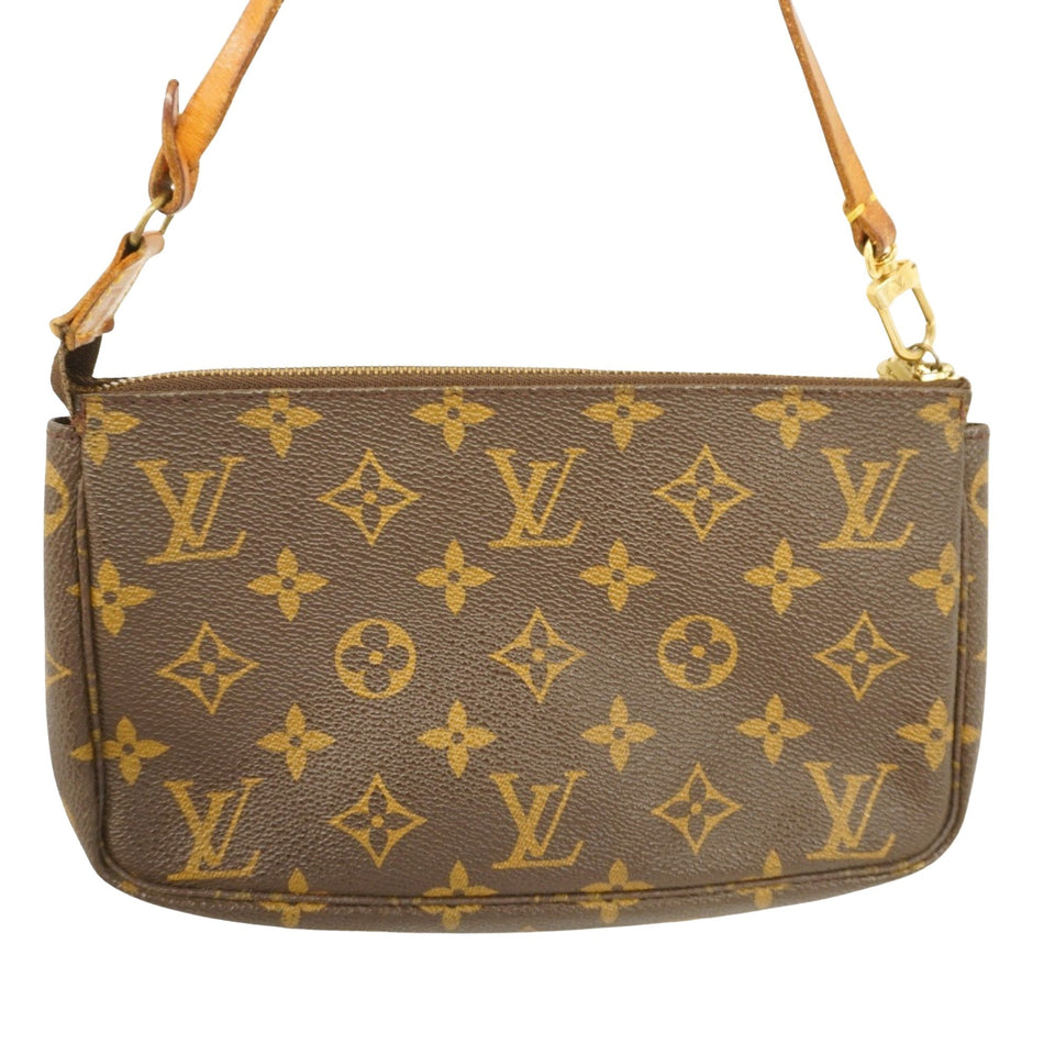 Louis Vuitton Pochette Accessoire  Canvas Clutch Bag