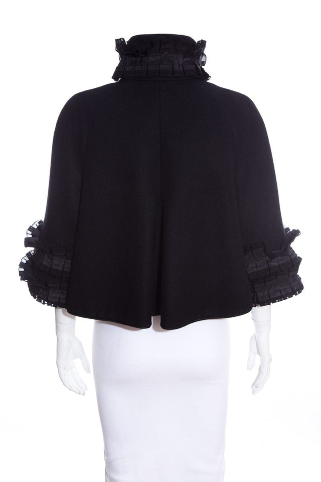 Chanel 2015 Salzburg Collection Black Cashmere Jacket SZ 38