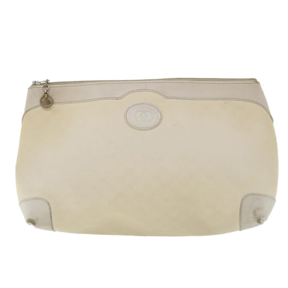 GUCCI Micro GG Canvas Clutch Bag White 014.904.0597  fm1931