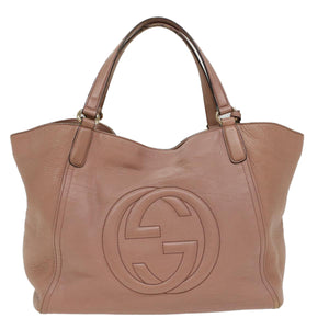 GUCCI Soho Shoulder Bag Leather Pink 282309  fm2589