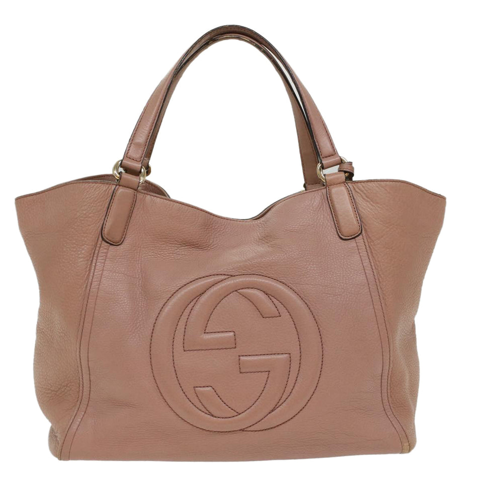 GUCCI Soho Shoulder Bag Leather Pink 282309  fm2589