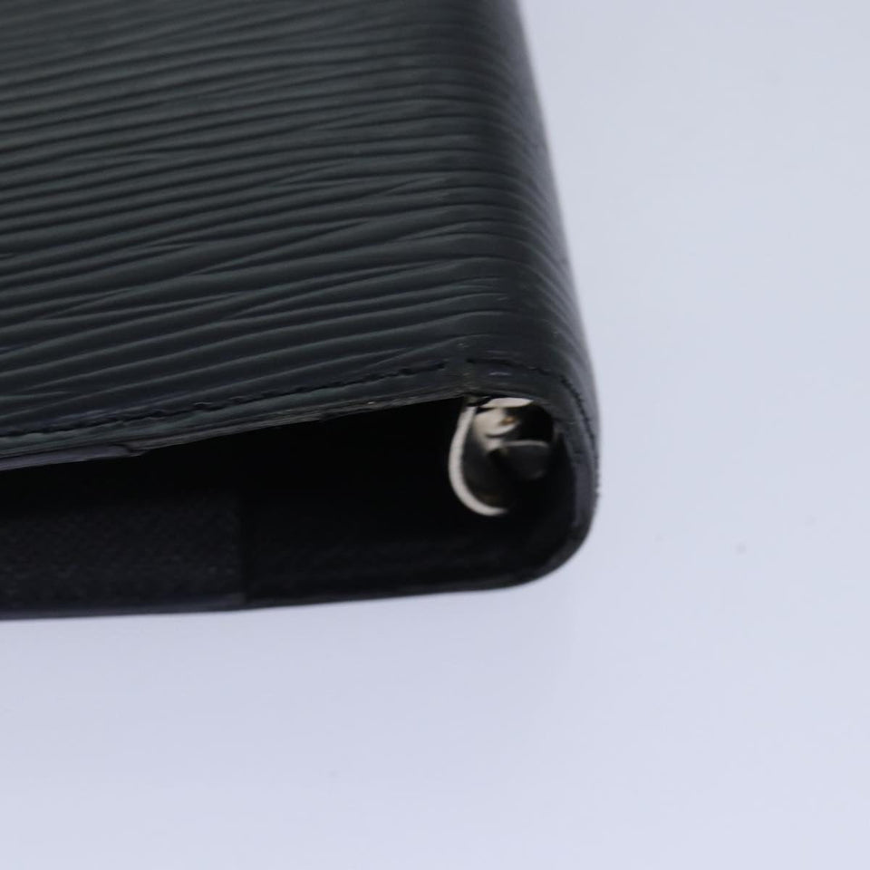 LOUIS VUITTON Epi Agenda MM Day Planner Cover Black R20042 LV Auth fm3758