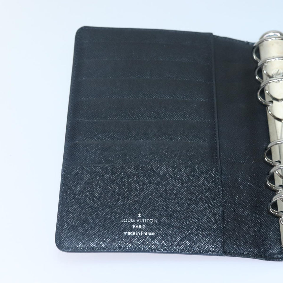 LOUIS VUITTON Epi Agenda MM Day Planner Cover Black R20042 LV Auth fm3758