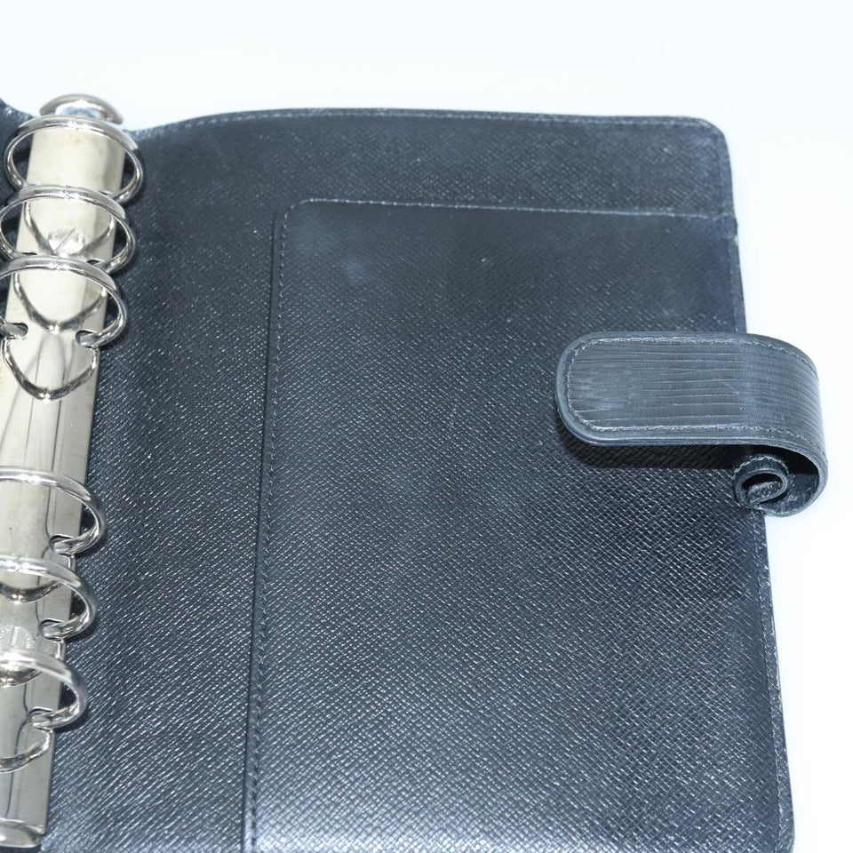 LOUIS VUITTON Epi Agenda MM Day Planner Cover Black R20042 LV Auth fm3758