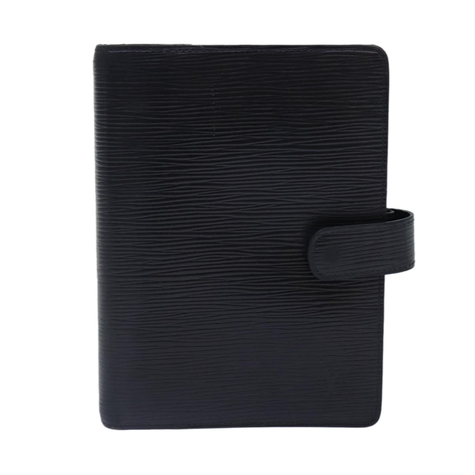 LOUIS VUITTON Epi Agenda MM Day Planner Cover Black R20042 LV Auth fm3758