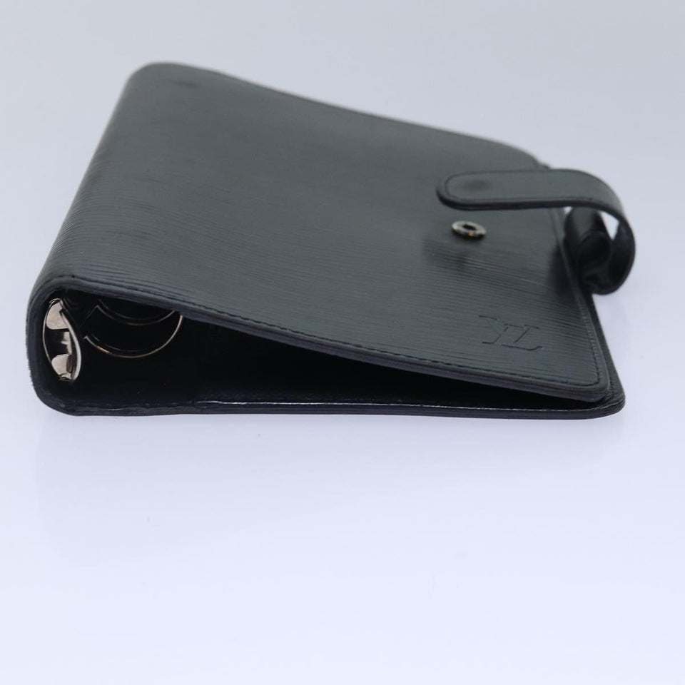 LOUIS VUITTON Epi Agenda MM Day Planner Cover Black R20042 LV Auth fm3758