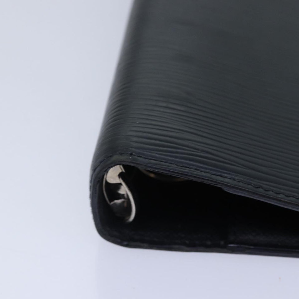 LOUIS VUITTON Epi Agenda MM Day Planner Cover Black R20042 LV Auth fm3758