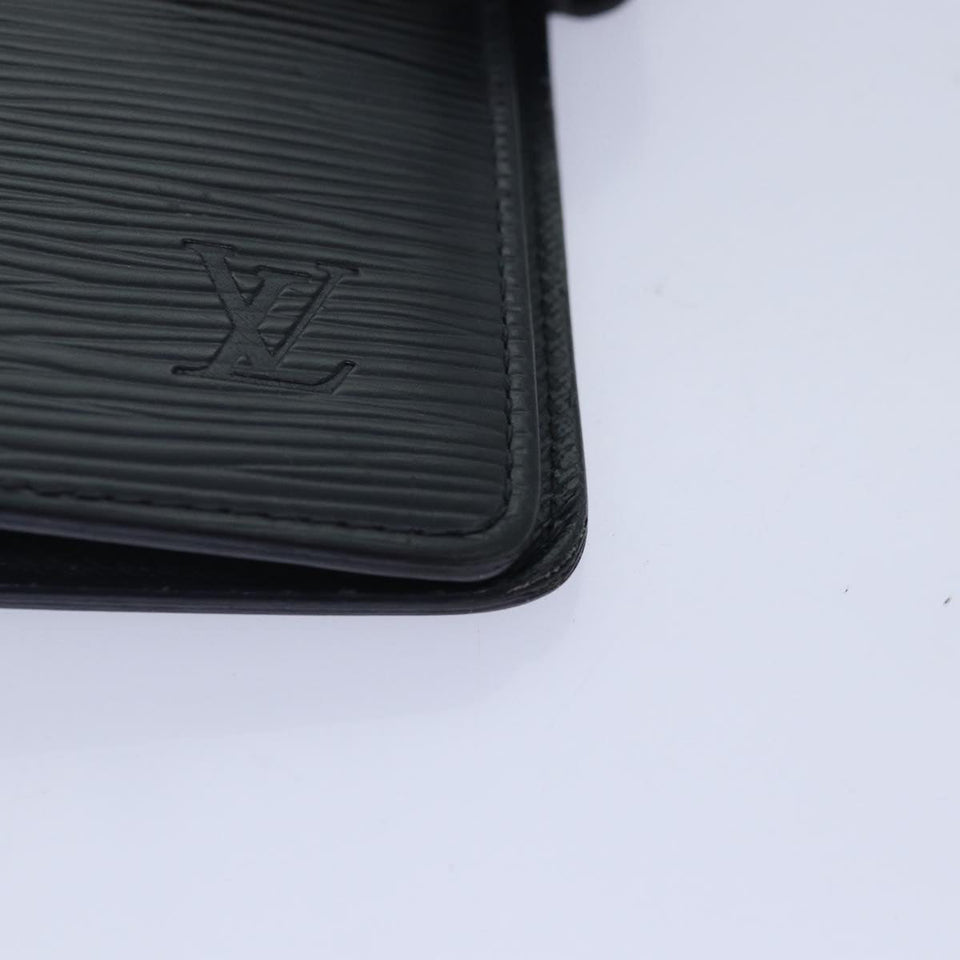 LOUIS VUITTON Epi Agenda MM Day Planner Cover Black R20042 LV Auth fm3758