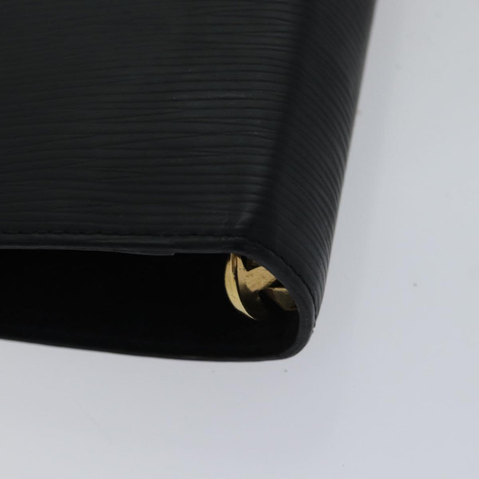 LOUIS VUITTON Epi Agenda MM Day Planner Cover Black R20042 LV Auth fm3763