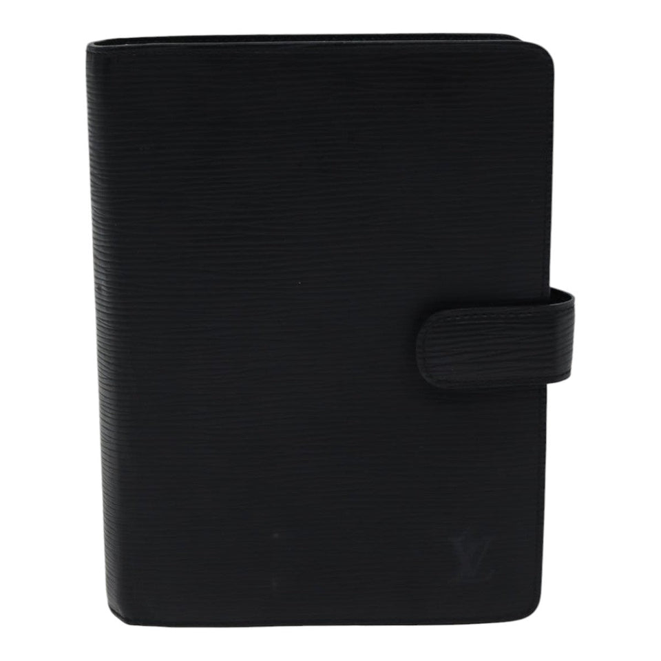 LOUIS VUITTON Epi Agenda MM Day Planner Cover Black R20042 LV Auth fm3763