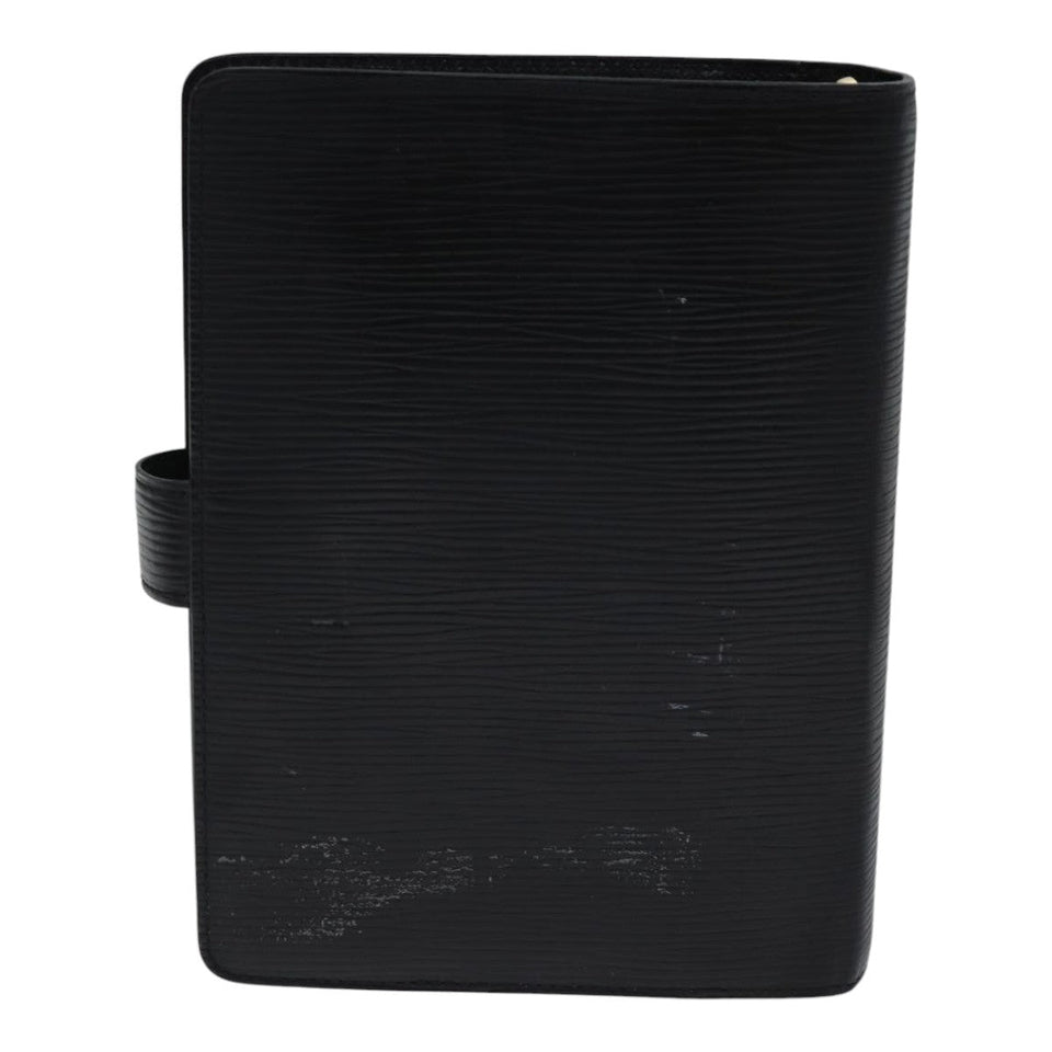 LOUIS VUITTON Epi Agenda MM Day Planner Cover Black R20042 LV Auth fm3763