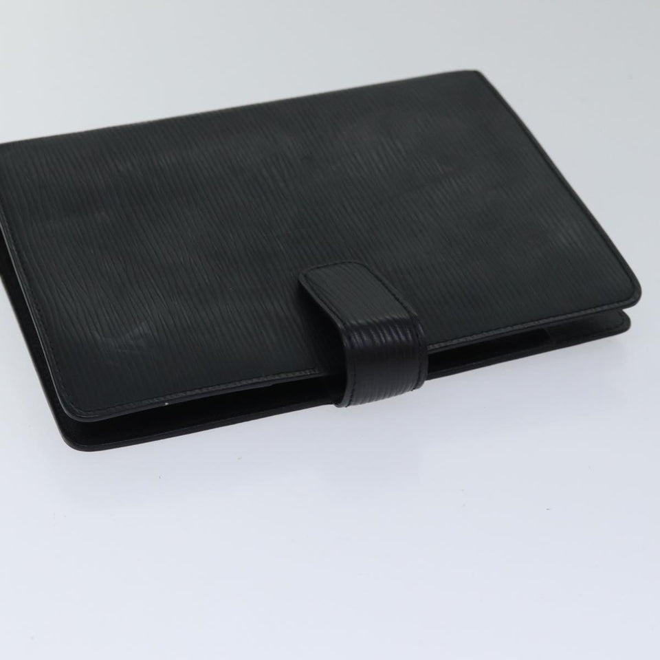 LOUIS VUITTON Epi Agenda MM Day Planner Cover Black R20042 LV Auth fm3763