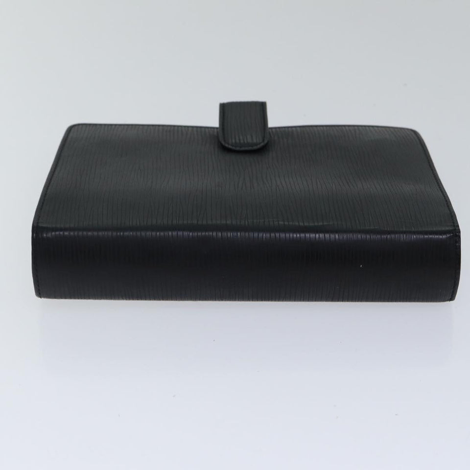 LOUIS VUITTON Epi Agenda MM Day Planner Cover Black R20042 LV Auth fm3763