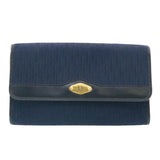 CHRISTIAN DIOR Honeycomb Canvas Shoulder Bag Navy  am1653g