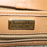 CHRISTIAN DIOR Honeycomb Canvas Hand Bag PVC Leather 2way Beige  am2383g