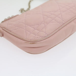 CHRISTIAN DIOR Lady Dior Canage Accessory Pouch Pink  am2660gA