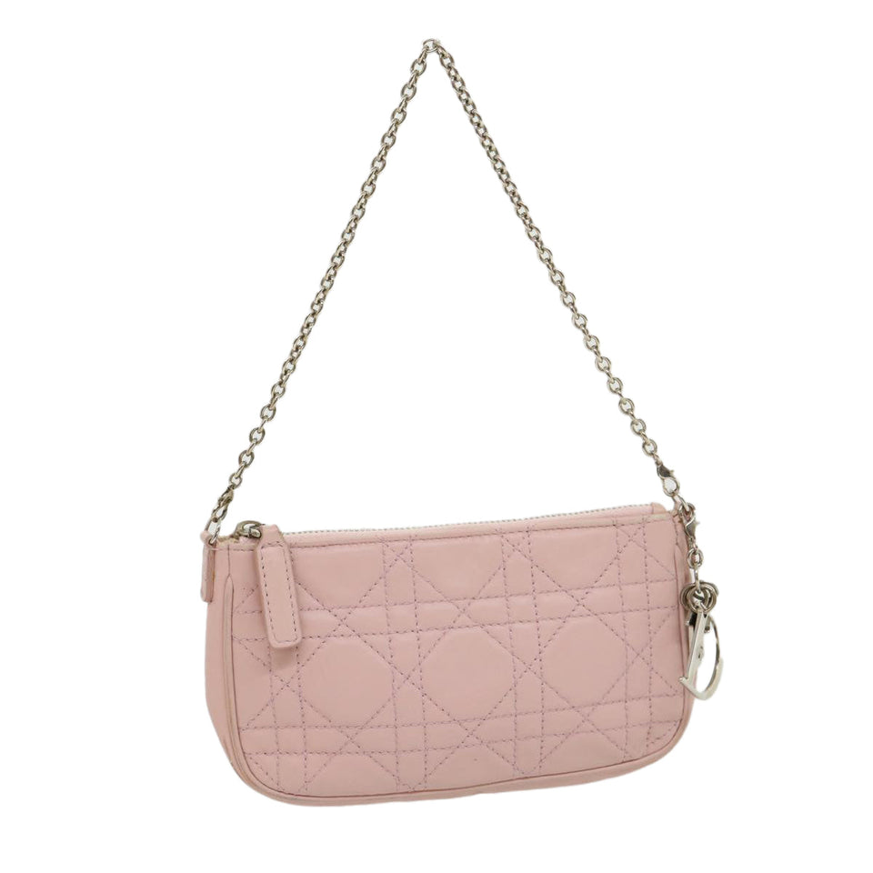 CHRISTIAN DIOR Lady Dior Canage Accessory Pouch Pink  am2660gA