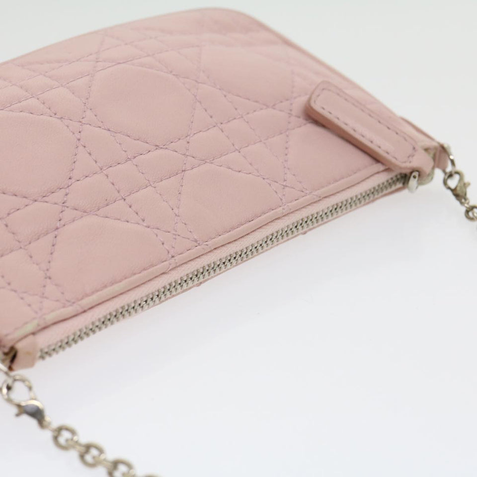 CHRISTIAN DIOR Lady Dior Canage Accessory Pouch Pink  am2660gA