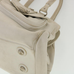 CHRISTIAN DIOR Shoulder Bag Leather White  am2766g