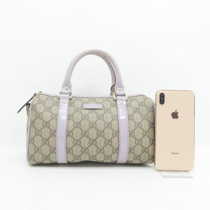 Gucci Bag Boston Brown Canvas Tote