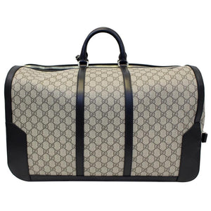 Gucci Bamboo Tassel Tote Duffle Carry-on 406382 Beige Gg Supreme Canvas Weekend/Travel Bag