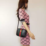 Gucci Bee Camera Black Leather Crossbody Bag