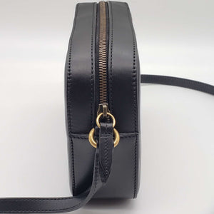 Gucci Bee Camera Black Leather Crossbody Bag