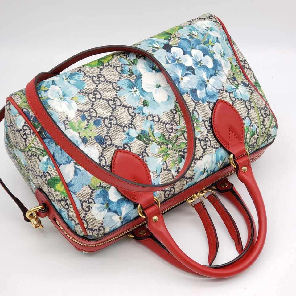 Gucci Blooms Boston Canvas Crossbody Bag