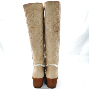 Gucci Boots Women Beiges Suede