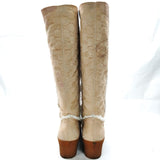 Gucci Boots Women Beiges Suede