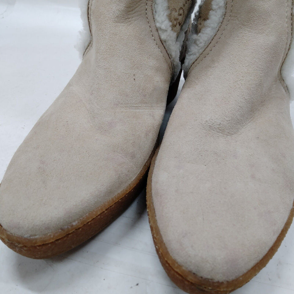 Gucci Boots Women Beiges Suede