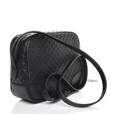 Gucci Bree Black Leather Microguccisima GG Cross Body Bag 449413