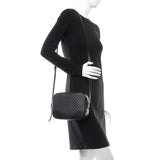 Gucci Bree Black Leather Microguccisima GG Cross Body Bag 449413
